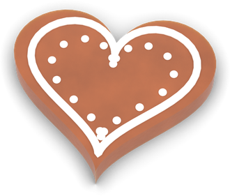 A gingerbread heart